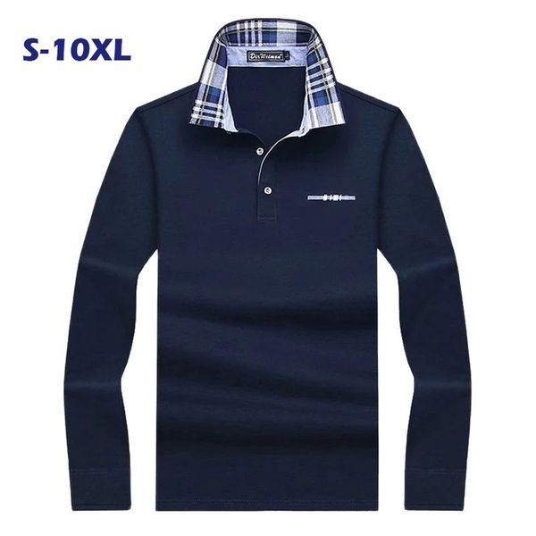 cotton autumn lapel business casual loose leisure tine large s-10xl solid color men's wear polo long sleeve 220408, White;black
cotton autumn lapel business casual loose leisure tine large s-10xl solid color men's wear polo long sleeve 220408, White;black