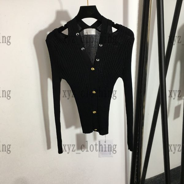 2022ss luxury womens t shirts customized small fragrant gold button v-neck off-the-shoulder long-sleeved slim knitted cardigan r girls knitt, White
2022ss luxury womens t shirts customized small fragrant gold button v-neck off-the-shoulder long-sleeved slim knitted cardigan r girls knitt, White