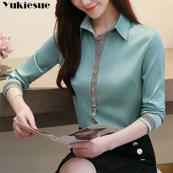 korean casual clothing chiffon blouse elegant female long sleeve office stitching chiffon shirt elegant women plus size 210412, White
korean casual clothing chiffon blouse elegant female long sleeve office stitching chiffon shirt elegant women plus size 210412, White