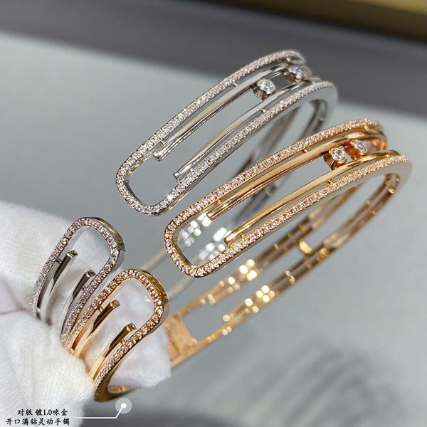 925 sterling silver move bangle for women charm bracelets party wedding, Golden;silver
925 sterling silver move bangle for women charm bracelets party wedding, Golden;silver