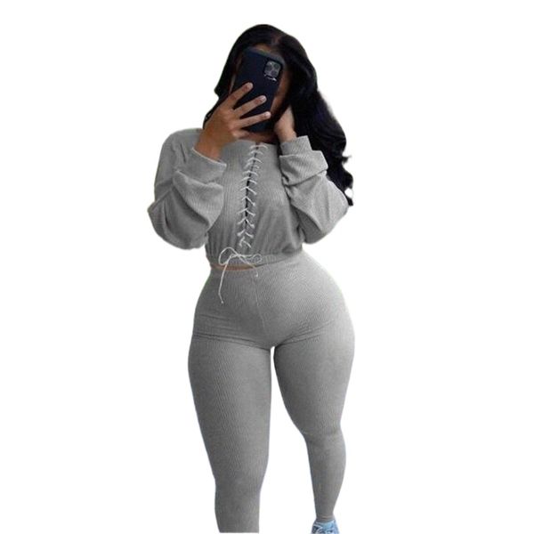 ribbed solid color 2 piece set women crop sweatpants street club outfits casual autumn winter clothes for tracksuit women's tracksuits, Gray
ribbed solid color 2 piece set women crop sweatpants street club outfits casual autumn winter clothes for tracksuit women's tracksuits, Gray