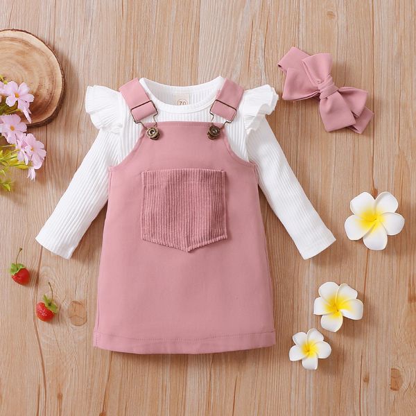 0-18m autumn baby girls clothes set newborn infant girl ruffles romper corduroy pocket skirts overalls clothing dd43, White
0-18m autumn baby girls clothes set newborn infant girl ruffles romper corduroy pocket skirts overalls clothing dd43, White