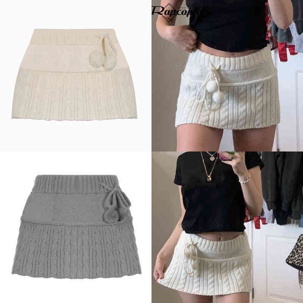 women's skirt rapcopter y2k knitted mini skirts lace up fur cute sweet pencil twist skinny low waisted short women autumn chic 220221, Black
women's skirt rapcopter y2k knitted mini skirts lace up fur cute sweet pencil twist skinny low waisted short women autumn chic 220221, Black
