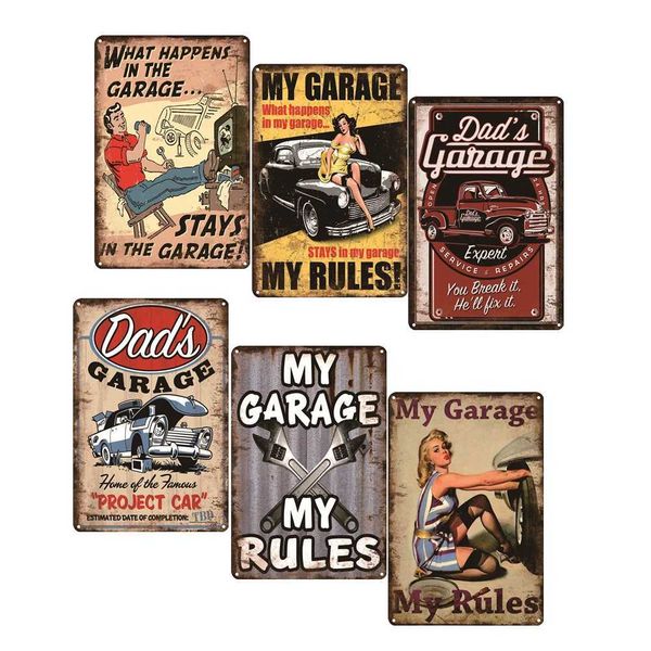 vintage shed metal sign plaque my garage my rules dad's garage retro metal car repair man cave wall art decor
vintage shed metal sign plaque my garage my rules dad's garage retro metal car repair man cave wall art decor