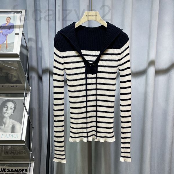 women's knits & tees designer navy cape striped sweater women's 2022 early spring black and white contrast color gentle wind slim
women's knits & tees designer navy cape striped sweater women's 2022 early spring black and white contrast color gentle wind slim