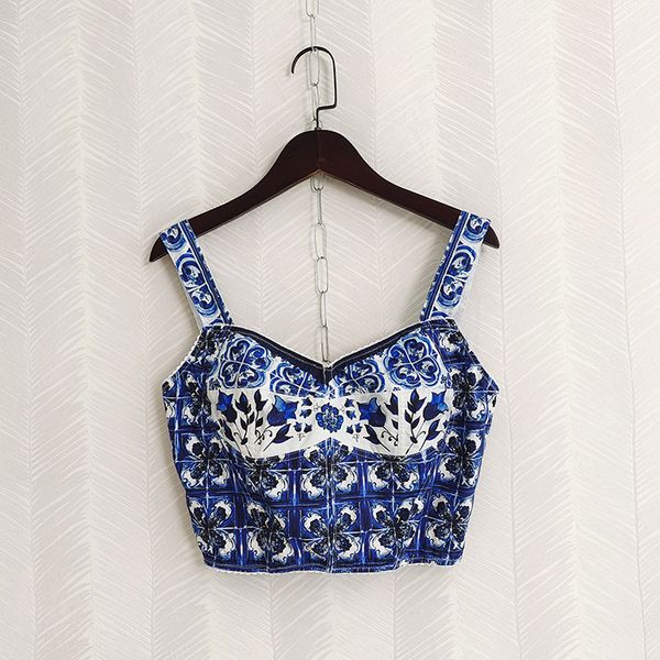 runway fashion women's t-shirt flower porcelian blue amd white printed holiday short bustier poplin
runway fashion women's t-shirt flower porcelian blue amd white printed holiday short bustier poplin