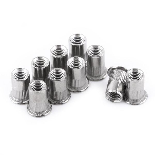 hipping 20pcs/lot*10 m3-m8 flat screws head metric threaded blind rivet nuts insert rivnut nutsert screw stainless steel
hipping 20pcs/lot*10 m3-m8 flat screws head metric threaded blind rivet nuts insert rivnut nutsert screw stainless steel