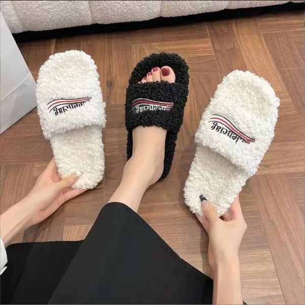 designer luxury womens slippers ladies winter wool slides fur fluffy furry warm letters sandals comfortable fuzzy girl flip flop slipper, Black
designer luxury womens slippers ladies winter wool slides fur fluffy furry warm letters sandals comfortable fuzzy girl flip flop slipper, Black