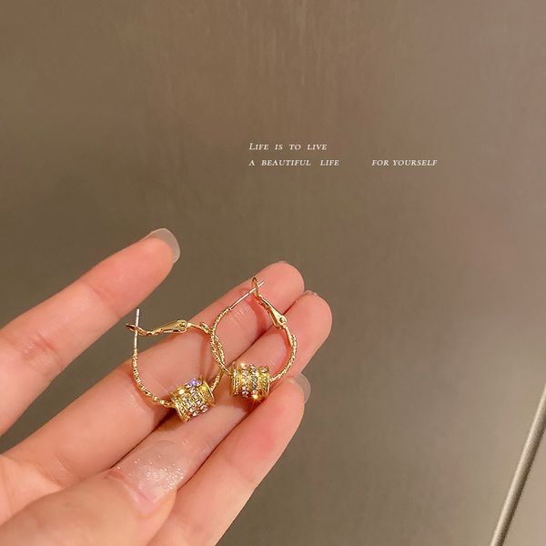 925 silver needle korean cute earrings diamond-embedded small waist ear clip metal design fashion eardrop, Golden
925 silver needle korean cute earrings diamond-embedded small waist ear clip metal design fashion eardrop, Golden