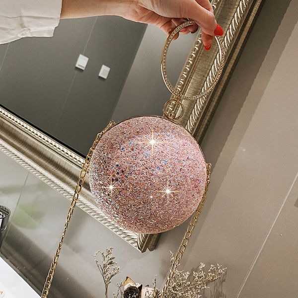 luxury totes mini pink handbags fashaion chain shoulder bag women pu leather handbag small round bag sequined shiny the tote disco evening c
luxury totes mini pink handbags fashaion chain shoulder bag women pu leather handbag small round bag sequined shiny the tote disco evening c