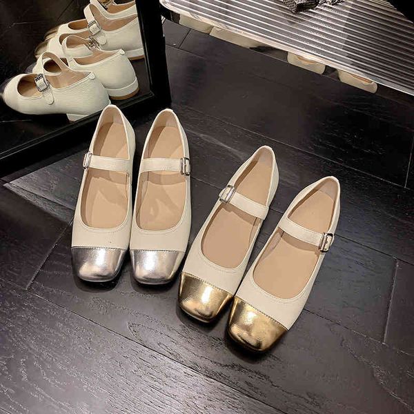 dress shoes color matching square head flat sole shoes women's summer thick heel one-sided belt mary jane small fragrance low doudou la, Black
dress shoes color matching square head flat sole shoes women's summer thick heel one-sided belt mary jane small fragrance low doudou la, Black