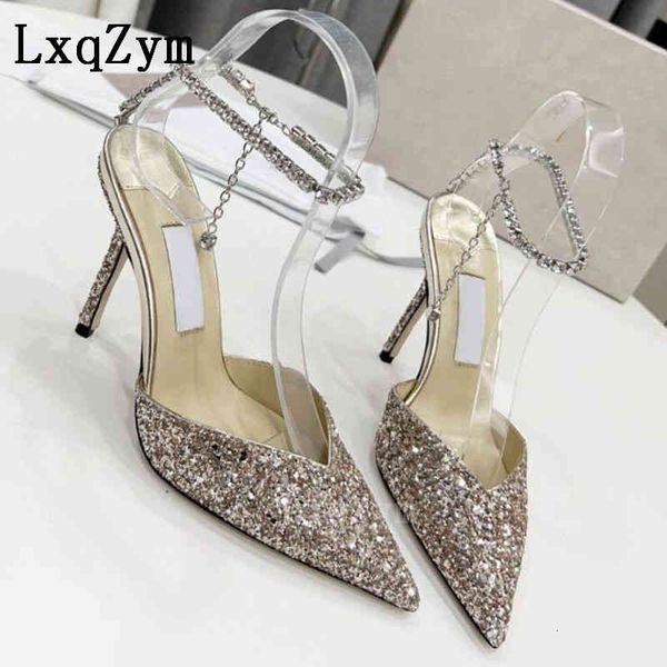 sandals crystal chain fairy style women stilettos luxury brand pointed toe female pumps ladies party outfit shoes, Black
sandals crystal chain fairy style women stilettos luxury brand pointed toe female pumps ladies party outfit shoes, Black