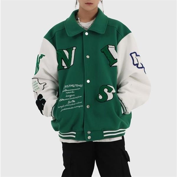 wild couple jacket ins autumn color matching embroidery baseball uniform coat style oversize loose street jacket 220817, Black;brown
wild couple jacket ins autumn color matching embroidery baseball uniform coat style oversize loose street jacket 220817, Black;brown