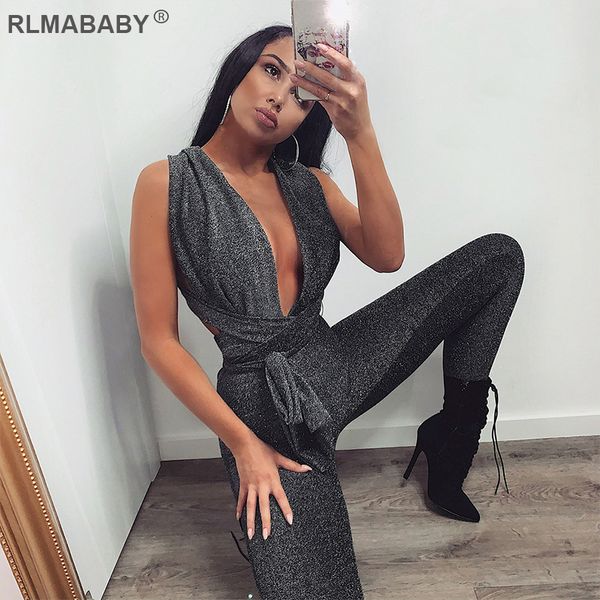 elegant party women jumpsuit slim v neck backless bandage romper overalls sparkly club lady jumpsuit autumn strap jumpsuit, Black;white
elegant party women jumpsuit slim v neck backless bandage romper overalls sparkly club lady jumpsuit autumn strap jumpsuit, Black;white