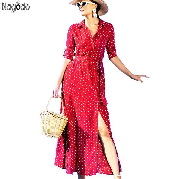nagodo polka dot dress new beach ladies vintage summer chiffon dresses long sleeve slim bow belt woman shirt maxi dress y200828, Black;gray
nagodo polka dot dress new beach ladies vintage summer chiffon dresses long sleeve slim bow belt woman shirt maxi dress y200828, Black;gray