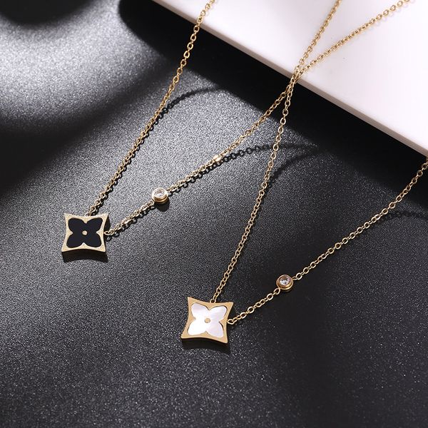 luxury black white shell clover pendant necklace 18k gold stainless steel jewelry for women gift, Silver
luxury black white shell clover pendant necklace 18k gold stainless steel jewelry for women gift, Silver