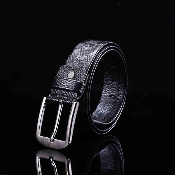 belts 2021 litchi pattern needle buckle mens fashion leisure belt thermal trouser, Black;brown