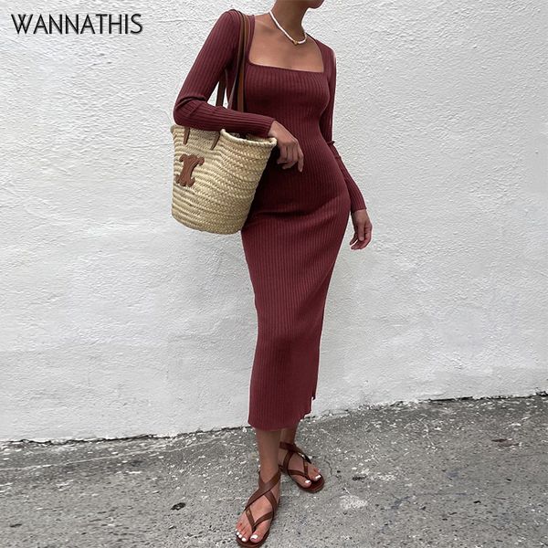 long sleeve ankle-length dress for woman square collar knit long dress women elegant causal solid maxi dresses, Black;gray
long sleeve ankle-length dress for woman square collar knit long dress women elegant causal solid maxi dresses, Black;gray