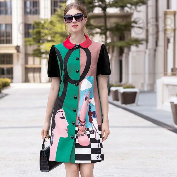 casual dresses designer factory sales spring and autumn new abstract color matching printing temperament elegant baby collar shirt single br, Black;gray
casual dresses designer factory sales spring and autumn new abstract color matching printing temperament elegant baby collar shirt single br, Black;gray
