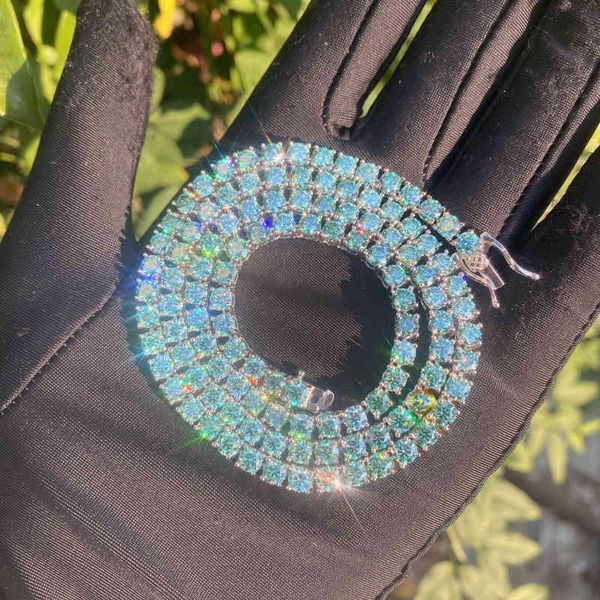 custom iced out rare blue&green color 4mm 925 sterling sier diamond tennis chain necklace, Silver
custom iced out rare blue&green color 4mm 925 sterling sier diamond tennis chain necklace, Silver