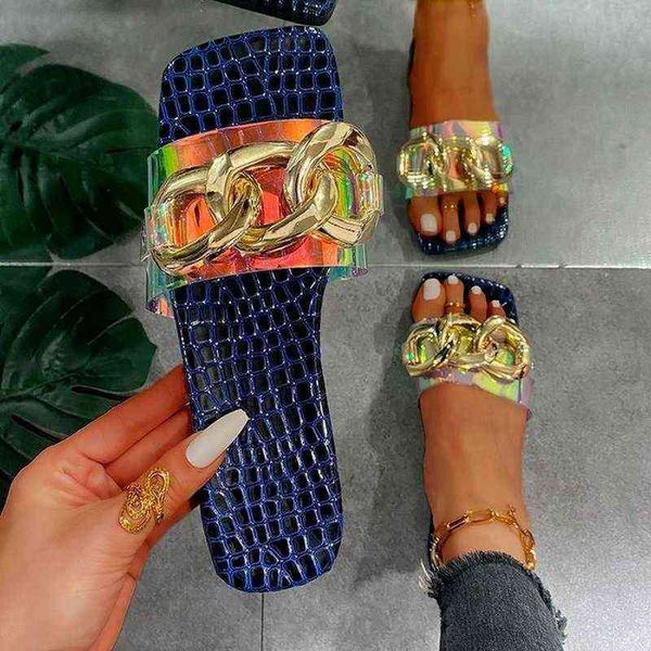slippers women's beach slides female shoes large size summer metal buckle square toe outer wear soft bottom flip flops 220530, Black
slippers women's beach slides female shoes large size summer metal buckle square toe outer wear soft bottom flip flops 220530, Black