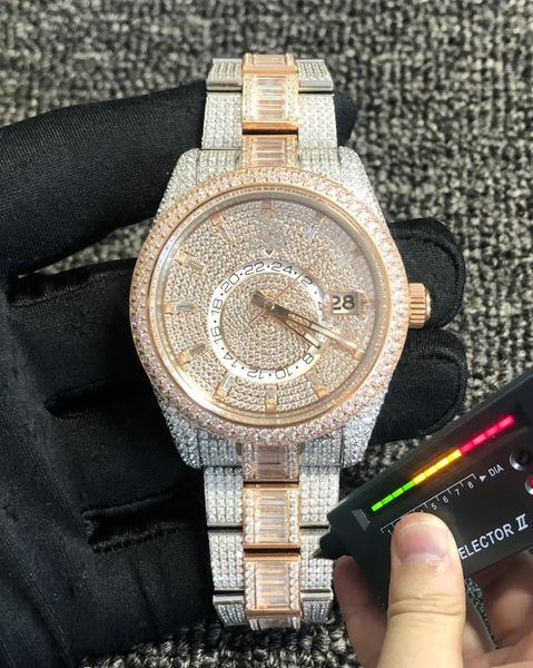 designer men's watch new yellow gold and silver moissanite fully frozen diamond watch pass tested automatic mechanical original clasp m, Slivery;brown
designer men's watch new yellow gold and silver moissanite fully frozen diamond watch pass tested automatic mechanical original clasp m, Slivery;brown