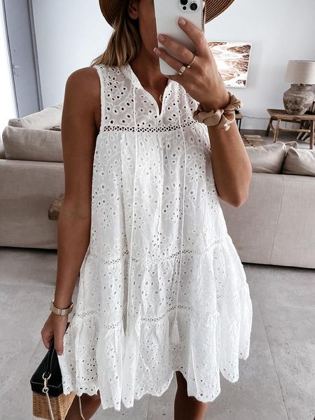 casual dresses foridol sleevless white lace dress beach summer women 2022 a-line loose hollow out short female clothes.casual, Black;gray
casual dresses foridol sleevless white lace dress beach summer women 2022 a-line loose hollow out short female clothes.casual, Black;gray