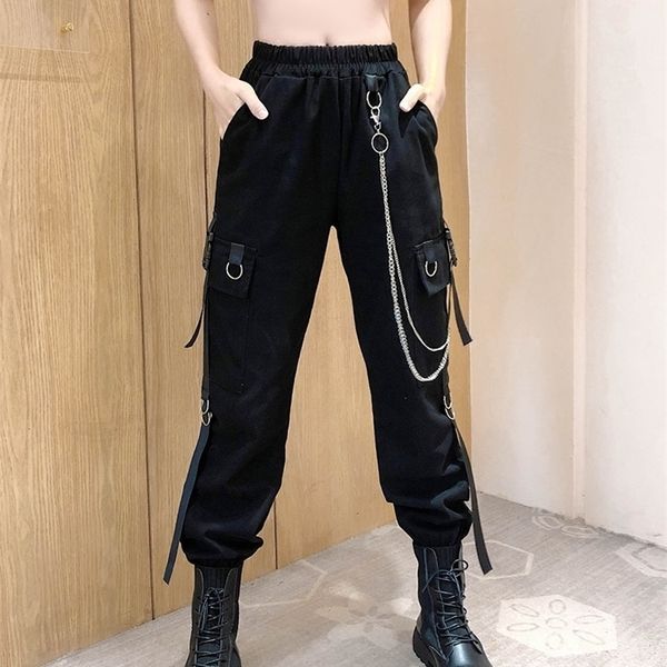 hwlzltzht summer streetwear sports female summer student casual high waist pants loose joggers women black cargo pants 201228, Black;white
hwlzltzht summer streetwear sports female summer student casual high waist pants loose joggers women black cargo pants 201228, Black;white