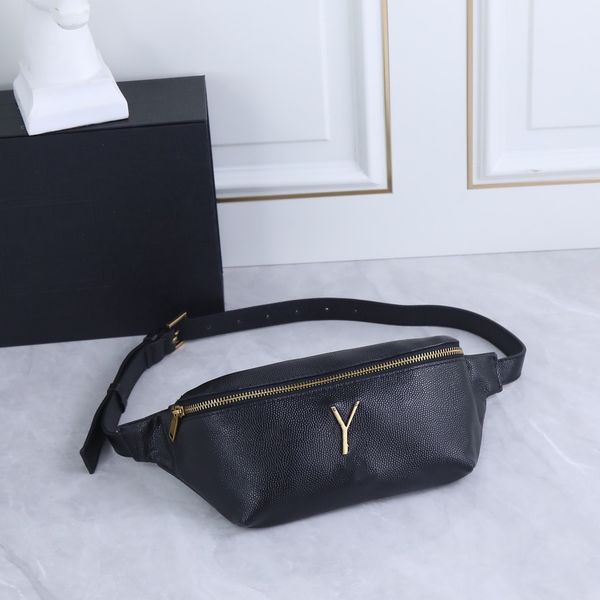 y bumbag grained leather waist bag women black with gold hardware letters chest designer purses
y bumbag grained leather waist bag women black with gold hardware letters chest designer purses