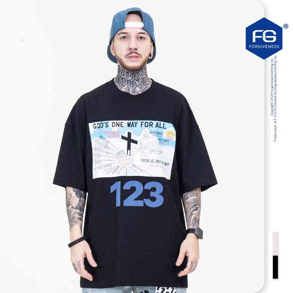 men's t-shirts fg menswear spring and summer fashion brand fog high street church cross printed oversize short sleeve t-shirt ob0h, White;black
men's t-shirts fg menswear spring and summer fashion brand fog high street church cross printed oversize short sleeve t-shirt ob0h, White;black