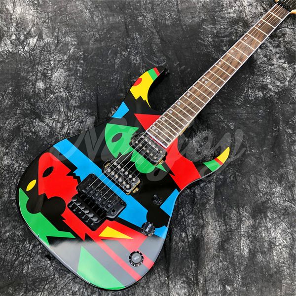 black harewares face pattern electric guitar frankenstrat quality musical instruments
black harewares face pattern electric guitar frankenstrat quality musical instruments