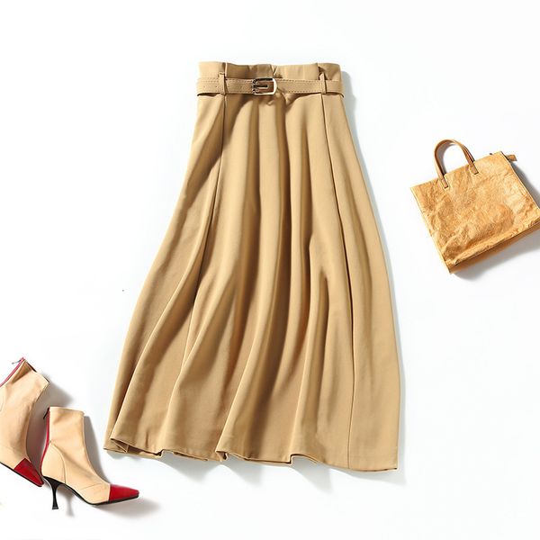 skirts medium high waist a-line skirt medium long large swing half length women's belt commuting autumn and winter solid color oawy, Black
skirts medium high waist a-line skirt medium long large swing half length women's belt commuting autumn and winter solid color oawy, Black