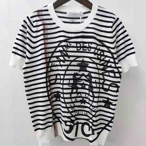 women's hoodies sweatshirts d family printed letters high twist cotton summer round neck stripe breathable casual knitted t-shirt women, Black
women's hoodies sweatshirts d family printed letters high twist cotton summer round neck stripe breathable casual knitted t-shirt women, Black