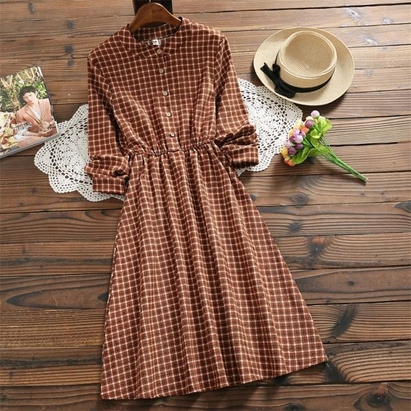 mori girl autumn winter women elegant dress stand collar vintage plaid casual vestidos femininos korea sweet corduroy lady dress t200911, Black;gray
mori girl autumn winter women elegant dress stand collar vintage plaid casual vestidos femininos korea sweet corduroy lady dress t200911, Black;gray