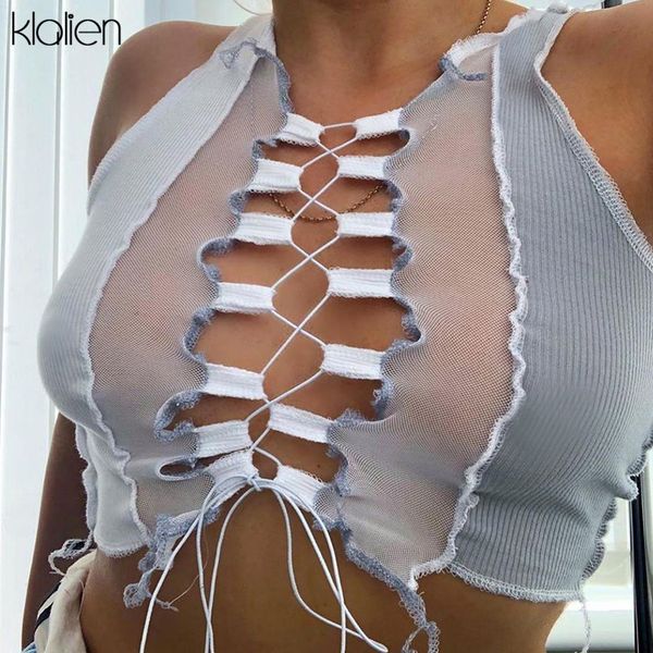 summer hollow out lace up crop women fashion patchwork mesh fabric tank sleeveless slim wild ladies, White
summer hollow out lace up crop women fashion patchwork mesh fabric tank sleeveless slim wild ladies, White