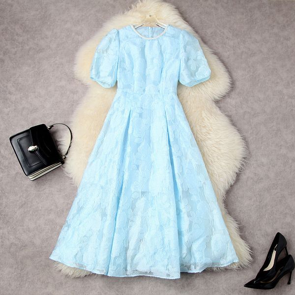 european and american women's summer 2022 new short sleeve studded round collar fashionable jacquard pleated dress, Black;gray
european and american women's summer 2022 new short sleeve studded round collar fashionable jacquard pleated dress, Black;gray