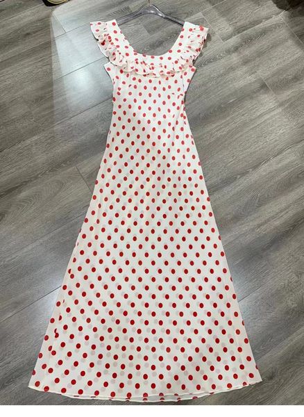 reform pure desire dress style new polka dot lotus leaf round neck tie slim dress women, White;black
reform pure desire dress style new polka dot lotus leaf round neck tie slim dress women, White;black