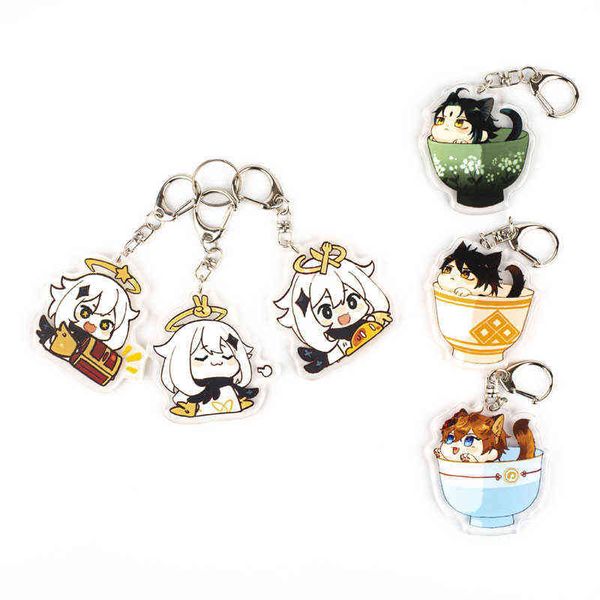 game genshin impact keychain acrylic hutao zhongli diluc paimon character cute keychain accessories genshin keyring gift for fan aa220318, Silver
game genshin impact keychain acrylic hutao zhongli diluc paimon character cute keychain accessories genshin keyring gift for fan aa220318, Silver