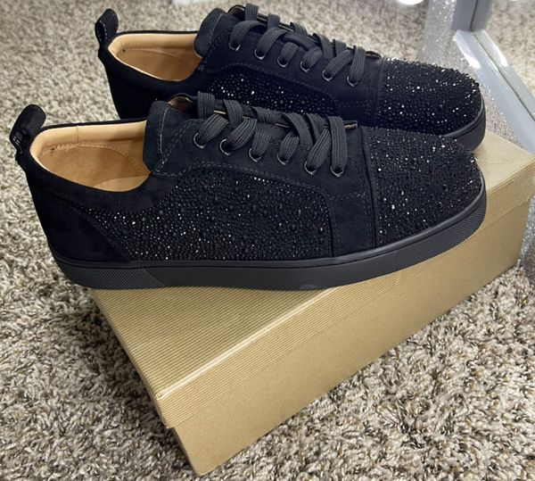 classic men casual shoes brand sneakers red sole strass rhinestone sneaker genuine leather platform outdoor walking flat sports trainers sup, Black
classic men casual shoes brand sneakers red sole strass rhinestone sneaker genuine leather platform outdoor walking flat sports trainers sup, Black