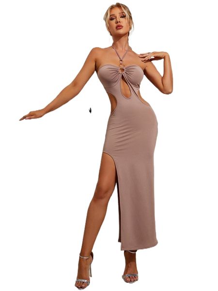 parthea tie backless o-ring front split thigh cut out halter dress o6jp#, Black;gray
parthea tie backless o-ring front split thigh cut out halter dress o6jp#, Black;gray