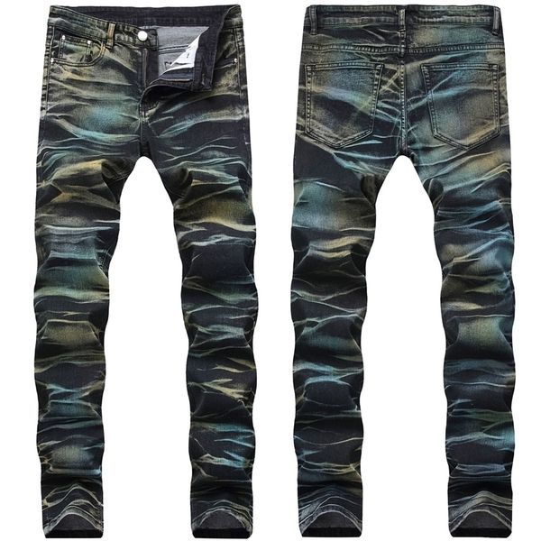 original design elastic jeans men's pants long men fashion painted camouflage stretch straight slim printed denim trousers 210318, Blue
original design elastic jeans men's pants long men fashion painted camouflage stretch straight slim printed denim trousers 210318, Blue