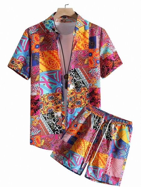 romwe guys patchwork shirt & drawstring shorts without tee r2n9#, Gray
romwe guys patchwork shirt & drawstring shorts without tee r2n9#, Gray