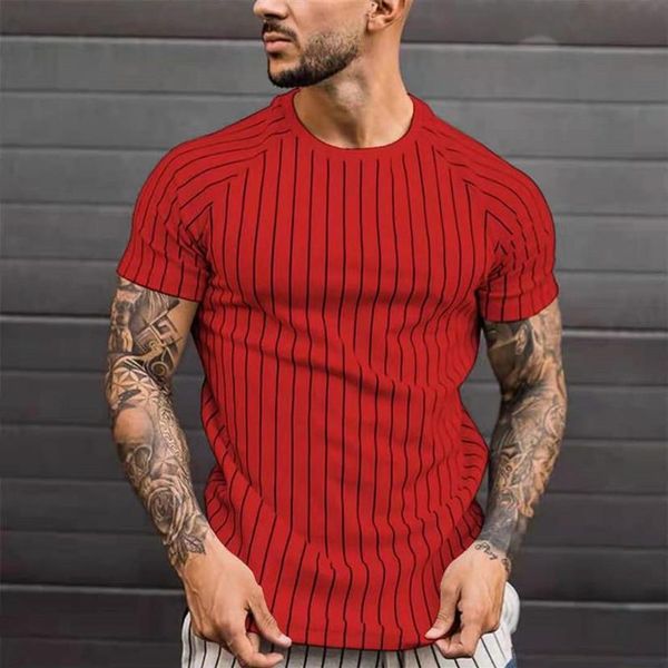 men's t shirts 2021 style men muscle stripe tshirt summer clothing str228c, White;black
men's t shirts 2021 style men muscle stripe tshirt summer clothing str228c, White;black