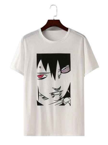 men figure graphic tee k7pb#, White;black 
men figure graphic tee k7pb#, White;black