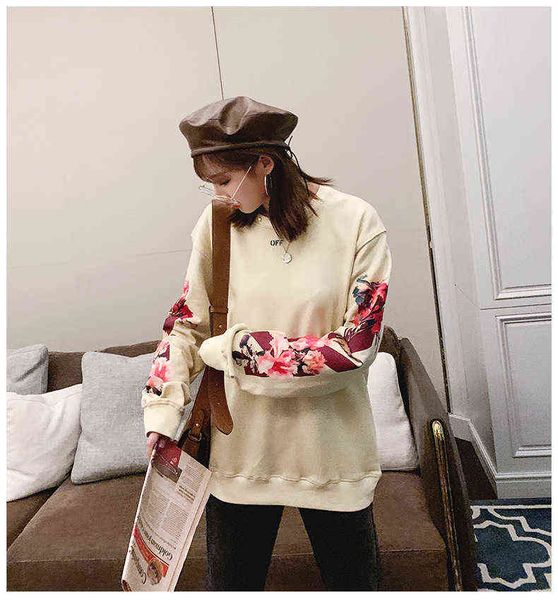 factory online export trendy sweater ow autumn off flower arrow trend loose cotton men's and women's white pullover round neck cou, Black
factory online export trendy sweater ow autumn off flower arrow trend loose cotton men's and women's white pullover round neck cou, Black
