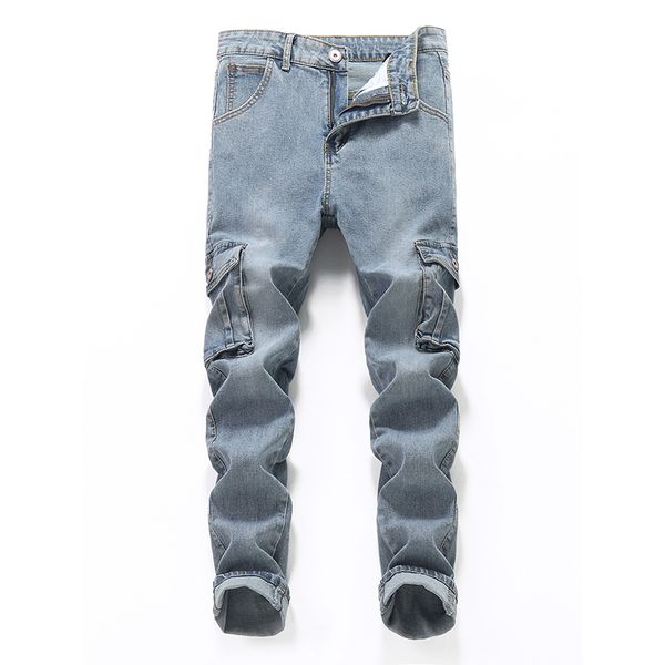 mens designer jeans for men and women fashion brand luxury pants slim fit motorcycle hip hop denim pant, Blue
mens designer jeans for men and women fashion brand luxury pants slim fit motorcycle hip hop denim pant, Blue
