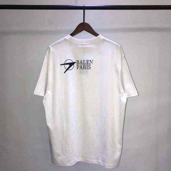 2022 correct version balenciga arrow aircraft slogan short sleeve men's and women's same loose casual half sleeve t size 22ss, White;black
2022 correct version balenciga arrow aircraft slogan short sleeve men's and women's same loose casual half sleeve t size 22ss, White;black