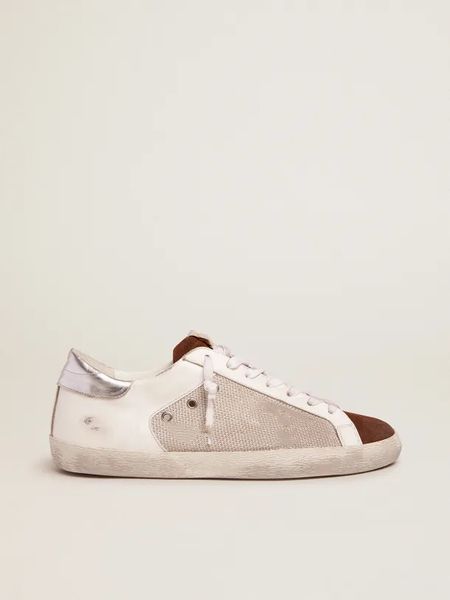 couple small dirty shoes designer luxury italian retro pure handmade golden super-star white leather and light silver mesh sneakers neiman m, Black
couple small dirty shoes designer luxury italian retro pure handmade golden super-star white leather and light silver mesh sneakers neiman m, Black