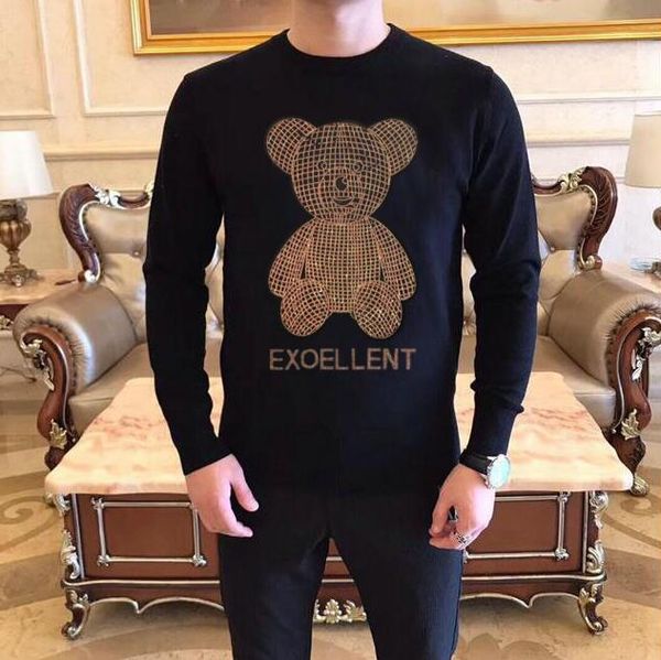 clothing men's sweaters fashion rhinestones sweaters european and american style, White;black
clothing men's sweaters fashion rhinestones sweaters european and american style, White;black