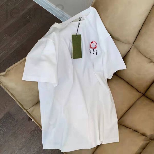 women's t-shirt designer g + 2022 early spring new embroidered letters small strawberry round neck t-shirt women's casual loose sh, White
women's t-shirt designer g + 2022 early spring new embroidered letters small strawberry round neck t-shirt women's casual loose sh, White